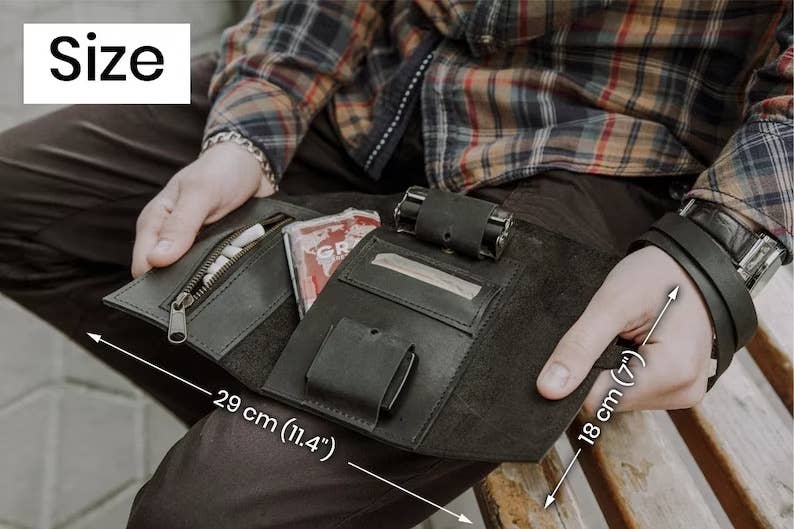 Pikore – wholesale Pouch – men's – Leather Tobacco Roll Case3