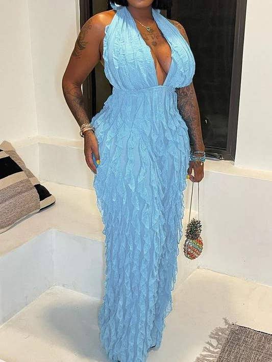 Flarix - Wholesale Jumpsuit - Women's - mesh ruffle halter jumpsuit8