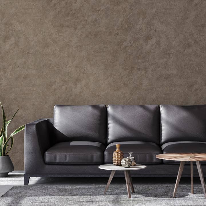 Modern Distressed Embossed Wallpaper, 3D Rich Textured Wallpaper, Wall Covering, Wide 178 sq ft, Smoke Neutral Colors, Rustic Wall Art for wholesale by Walloro Luxury Embossed Wallpaper