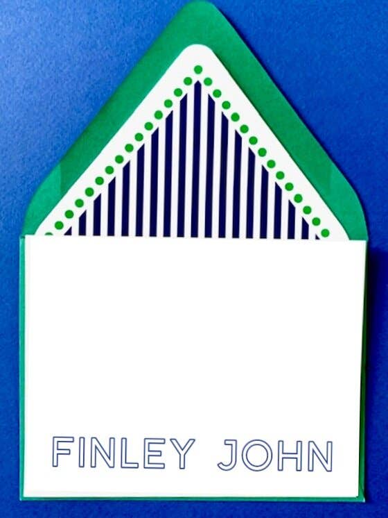 Cappucci quadrati, blu navy - cancelleria personalizzata per la vendita all'ingrosso da parte di Mighty Violet Design