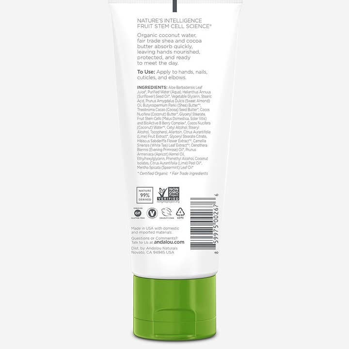 BranVx Distributors – wholesale Hand cream/lotion – Andalou Naturals Hand Cream Lime Blossom 3.4 oz.