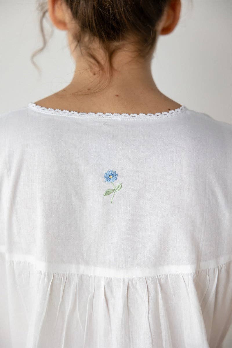 Jacaranda Living – wholesale Nightgown – Women’s – Clara White Cotton Nightgown4