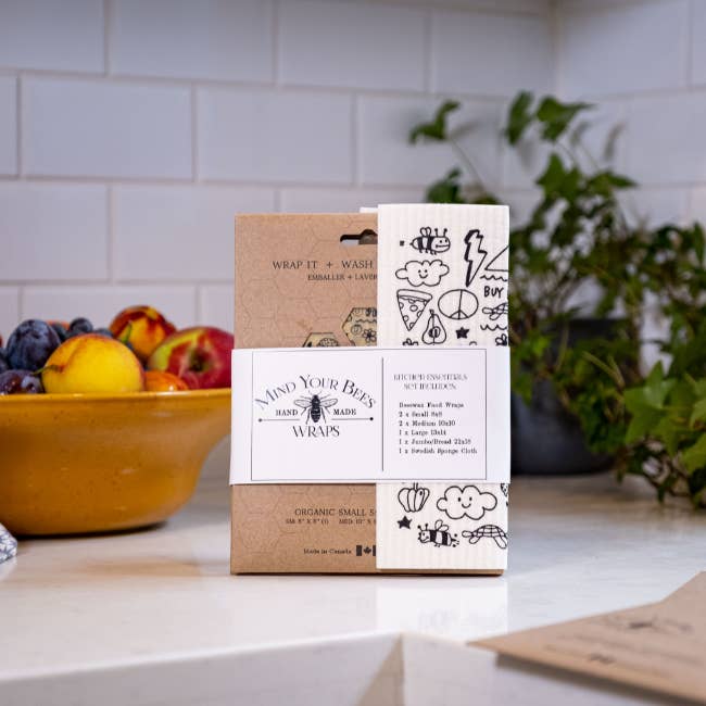 The Bundle and Save Set (6 bijenwaswikkels+1 Zweedse doek) voor wholesale door Mind Your Bees Handmade Wraps