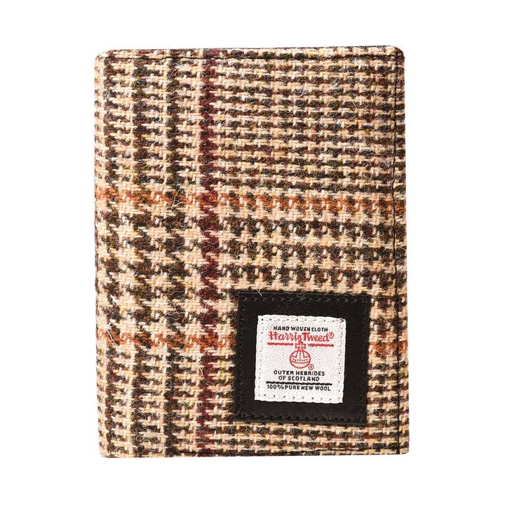 Grote bifold portemonnee van echt leer met pied-de-poule patroon voor wholesale door BNG