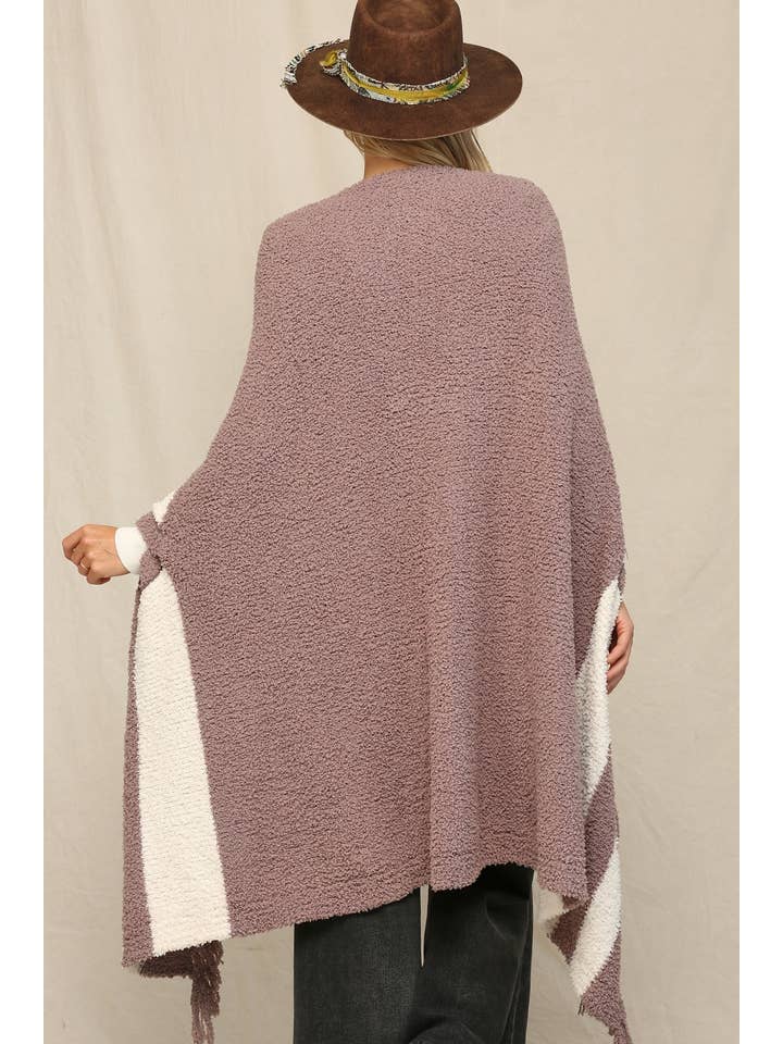 KyeMi - Wholesale Poncho - Women's - Super Soft And Stretchy Poncho With Fringe15