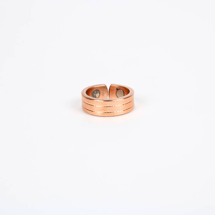 El'Cobre – Engroshandel Båndring – Kobberring med magnet (Design 2)