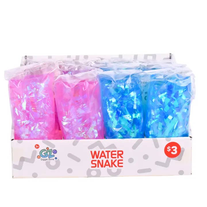 Variety Distributors - Wholesale Toy Set - Kids - Giggle Zone Water Snake (Blue & Pink) 12 unit Display