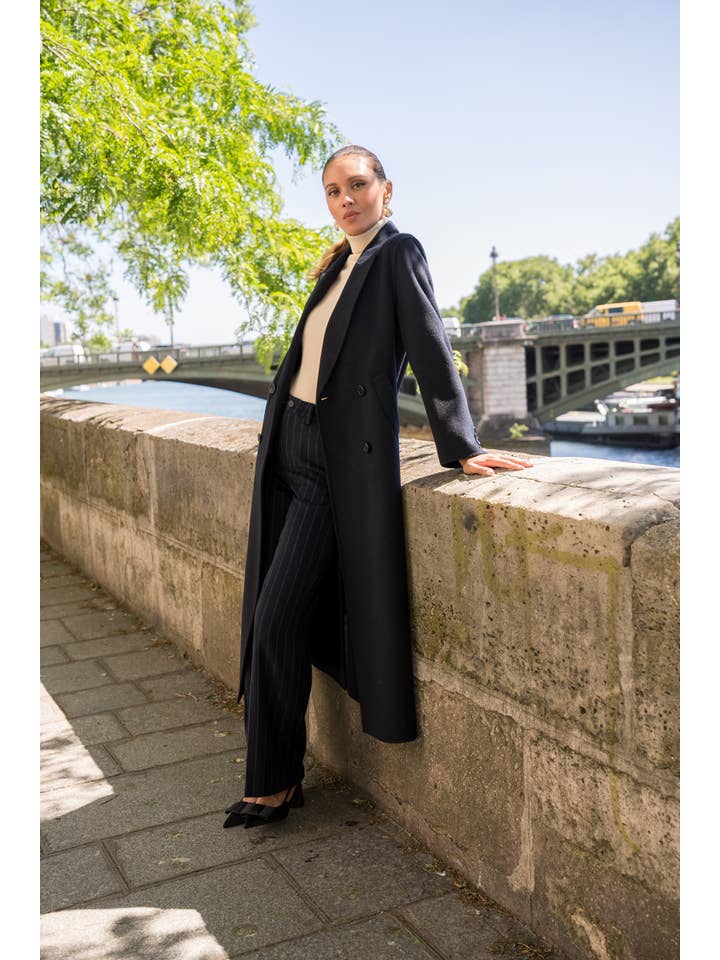 Attentif Paris - Wholesale Coat - Women's - Extra-long oversized hand-sewn wool blend coat59