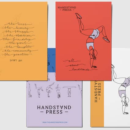 Handstand briefkaart pakket voor wholesale door Company: Motion Impulse. Brands: Handstand Factory, The Handstand Press Magazine, Modern Methods of Mobility