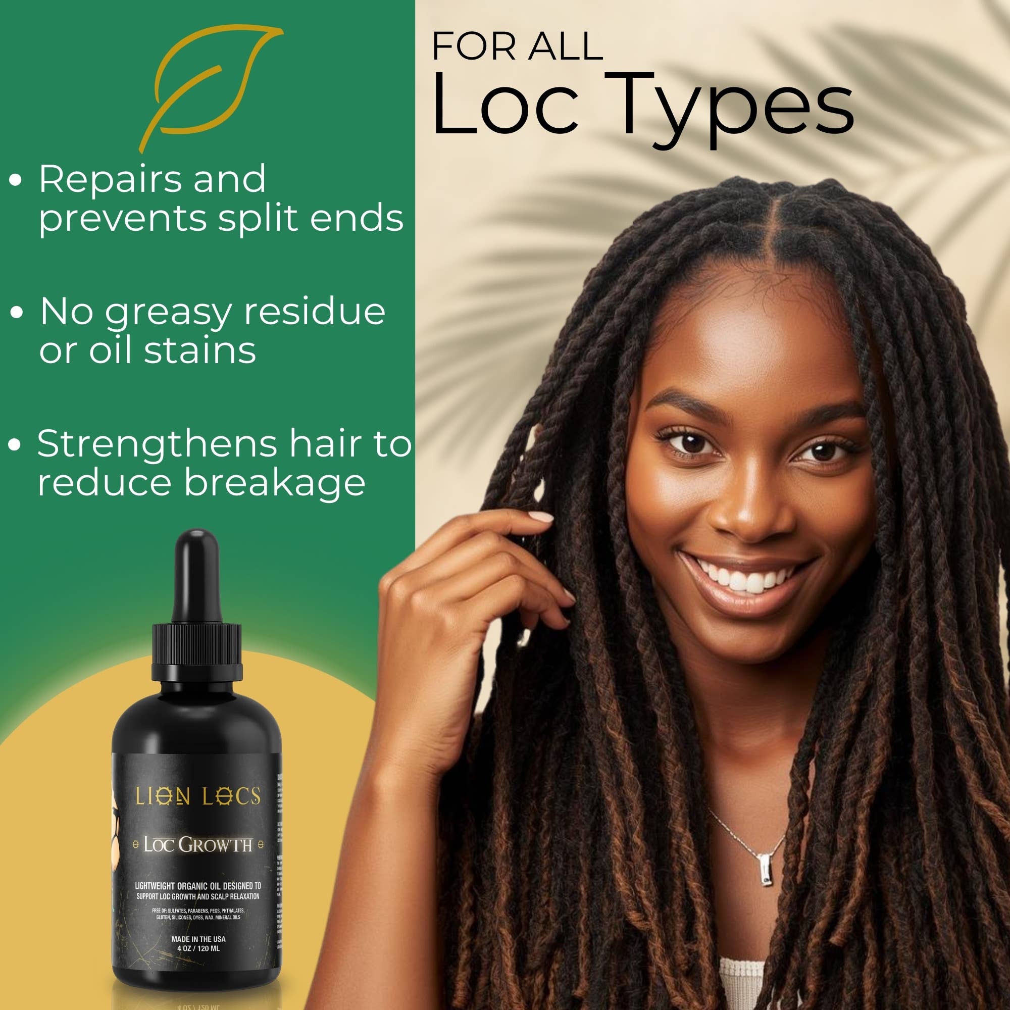 Lion Locs LLC - Wholesale Hair Oil - Lion Locs Loc Growth & Scalp Relaxation Oil - VEGAN2