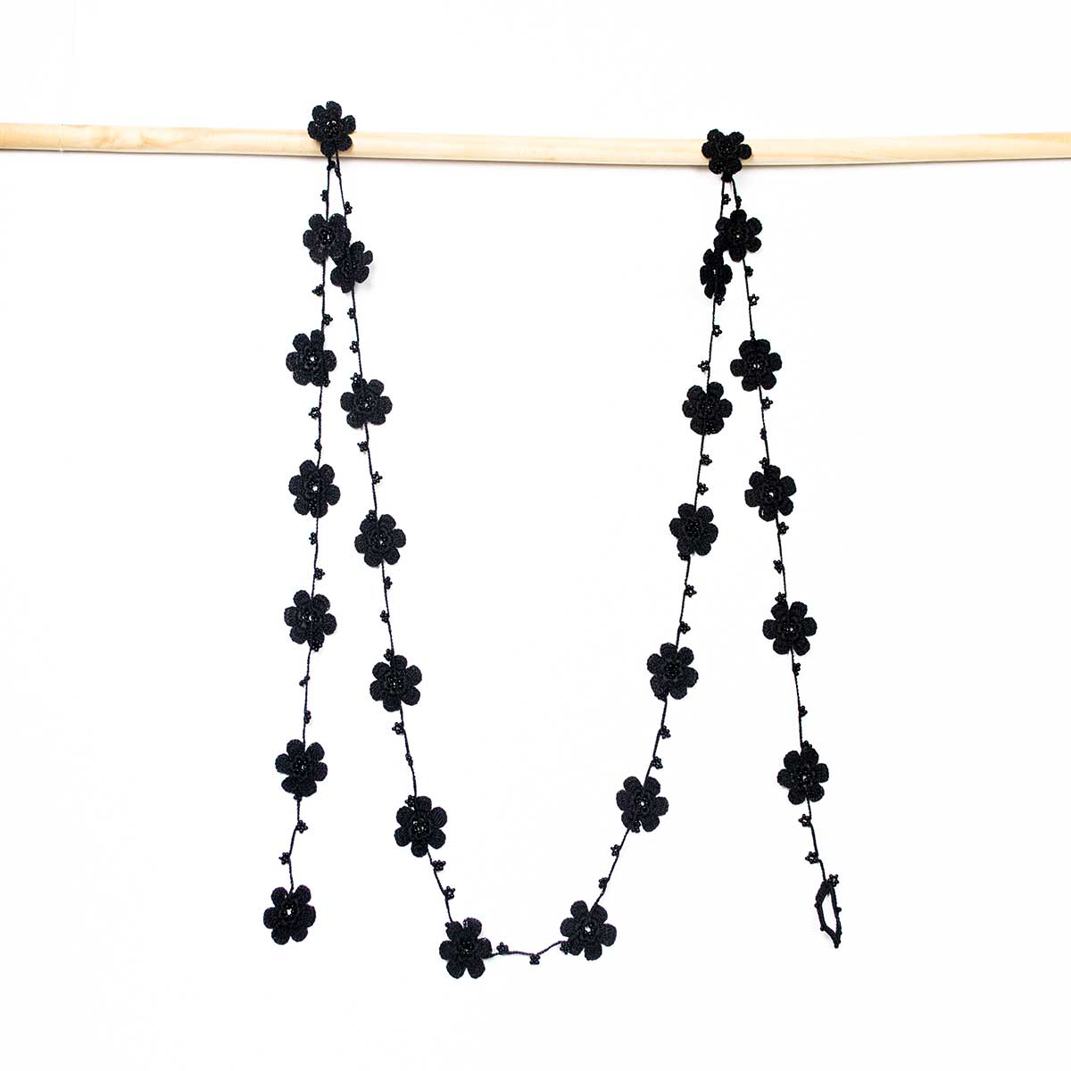 Silk Wool and Bijoux - Wholesale Scarf - Women's - Pansies OYA Scarf Necklace9