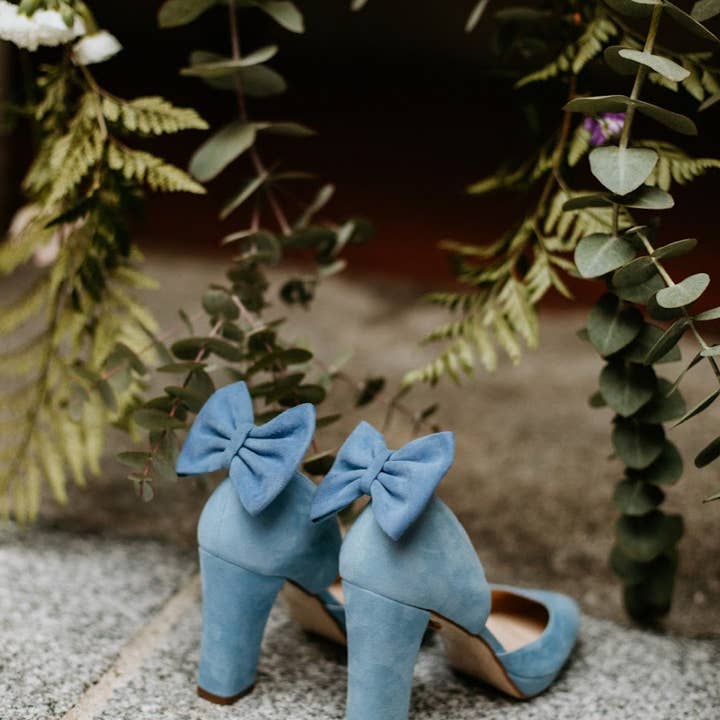 Baby blue MARIELA MERIDA luxury hiking shoes for women for wholesale on Faire4