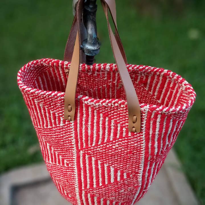 African Craft Collection – Großhandel Henkeltasche – Damen – Handtaschen mit Tragegriff aus Sisal und Wolle
