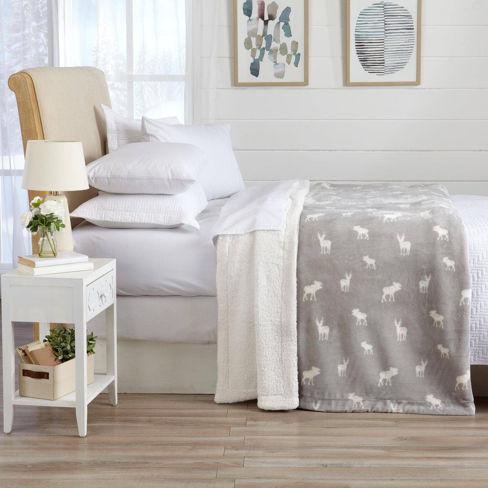 BH Collective - Wholesale Bedding Blanket - Bed Blanket - Velvet Plush & Sherpa Reverse - Kinsley102