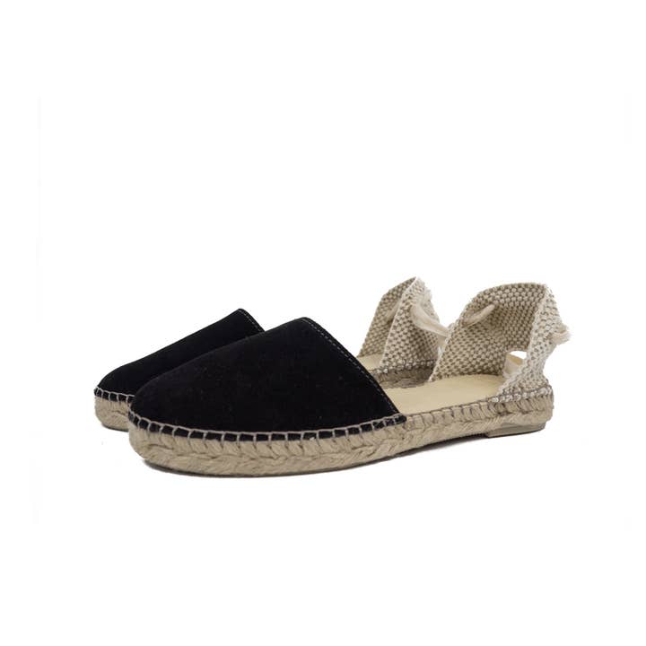 Black Valenciana Women's Flat Sandals for wholesale by Ritmo Barcelona