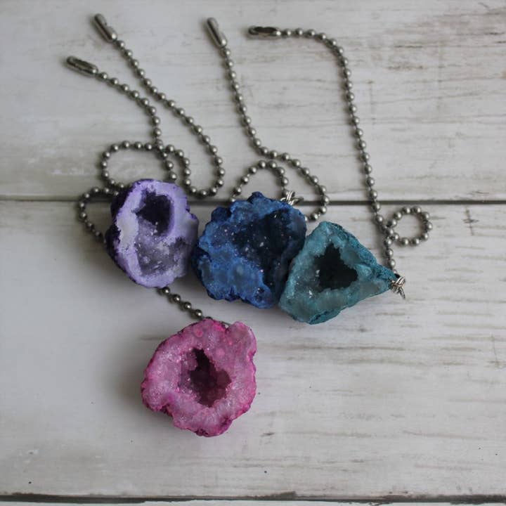 Geode Agate Fan Pull for wholesale by Mellyn's