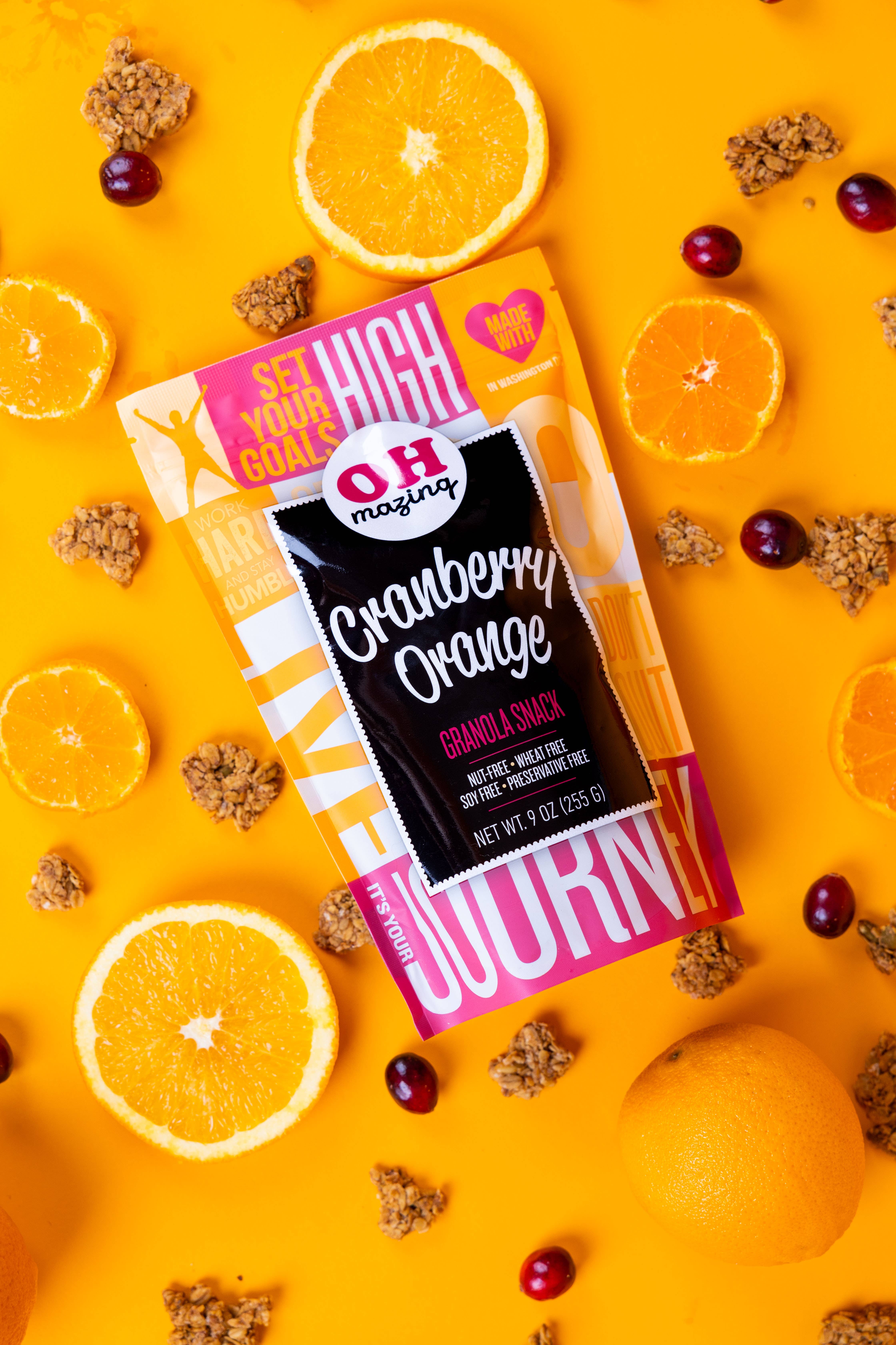 Oh Mazing Granola - Wholesale Granola - 9oz Cranberry Orange Granola Snack, Nut-free2