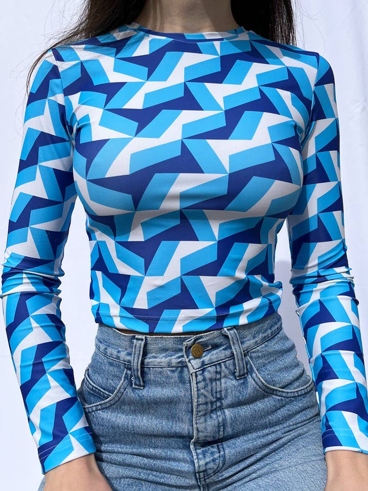 Långärmad topp i lycra "AELIA" för wholesale av Tomy K.