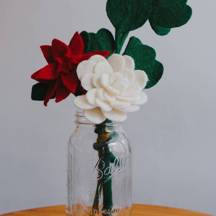 Global Goods Partners - Wholesale Artificial Flowers - Felt Poinsettia Flower2