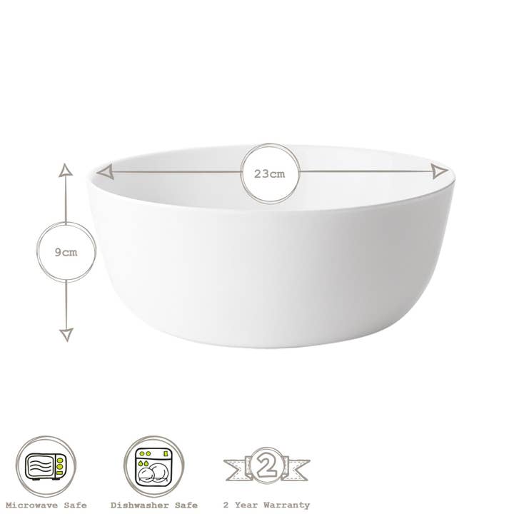 Rinkit Ltd - Wholesale Serve Bowl - Bormioli Rocco Toledo Glass Salad Bowl - 23cm
