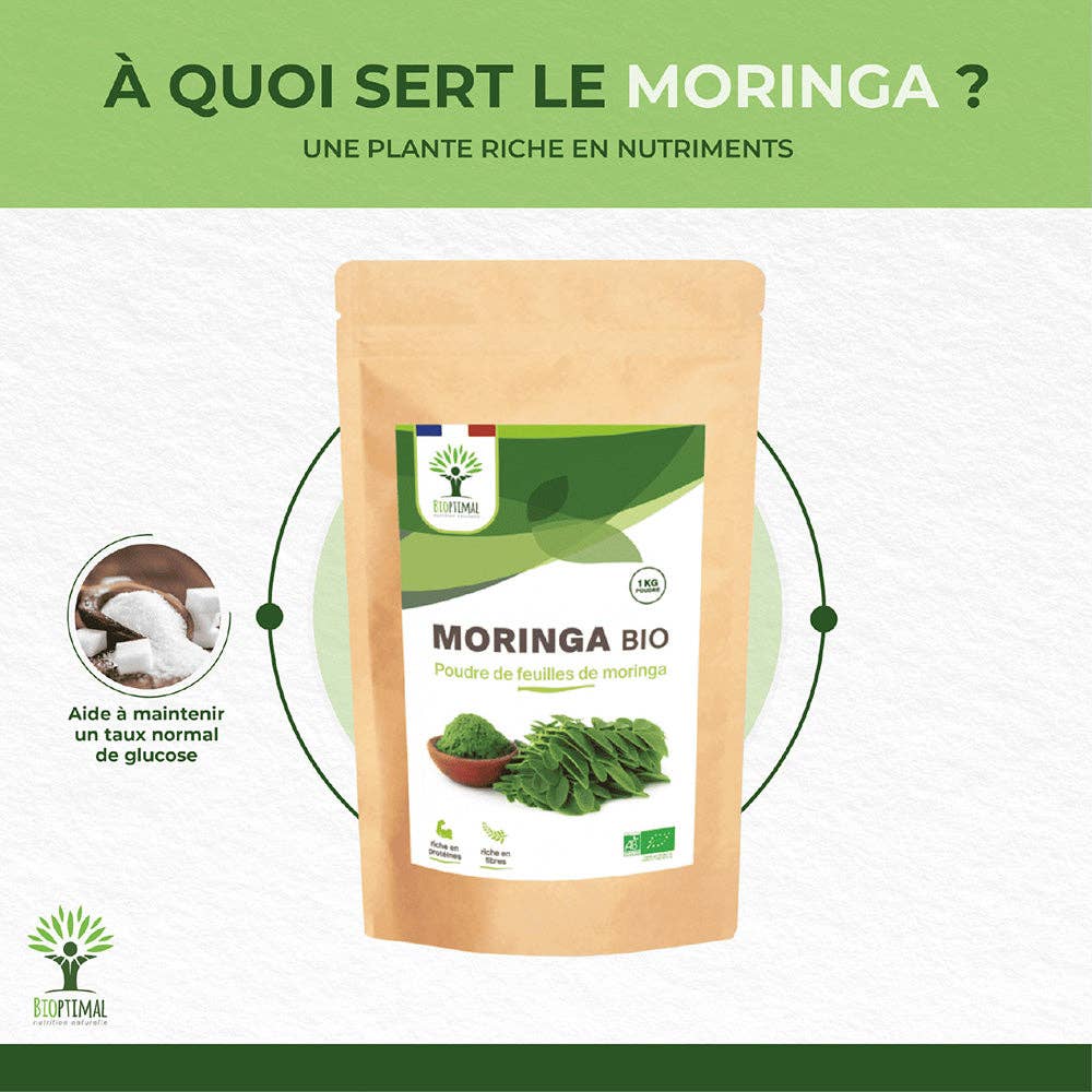 Bioptimal - Wholesale Protein/Superfood Powder - Organic Moringa powder - Packaged in France - Vegan3