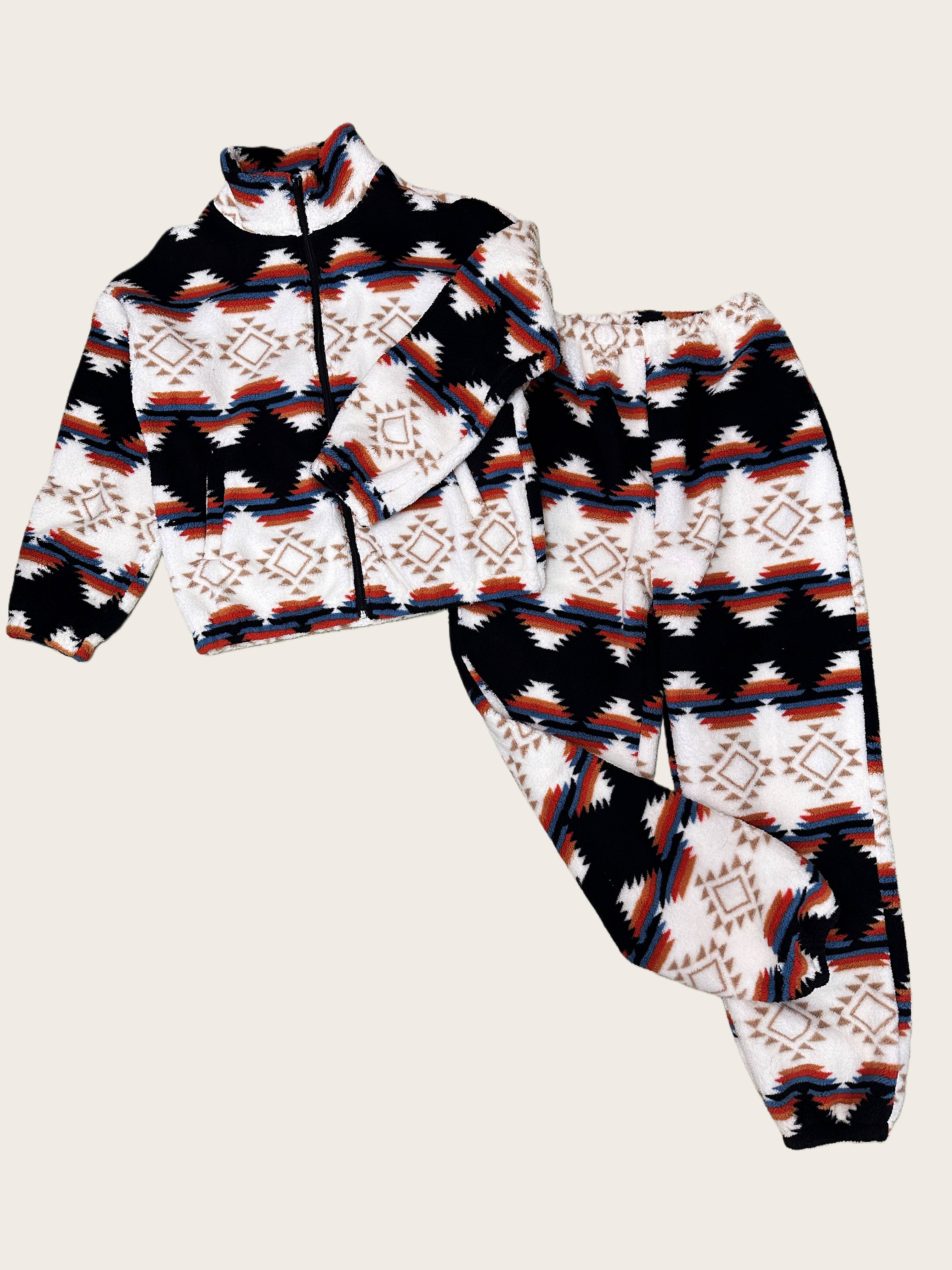 DESHENG ENTERPRISE - Wholesale Lounge Set - Women's - SHERPA FLEECE SOFT JACKET PANTS TWO PIECE SET 3