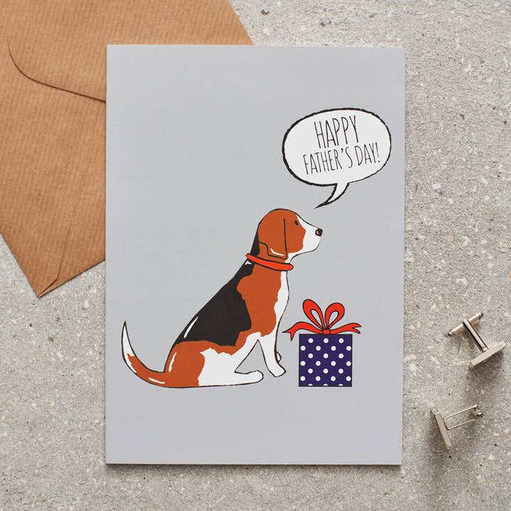 Cartão Dia do Pai - Beagle por atacado de Sweet William Designs