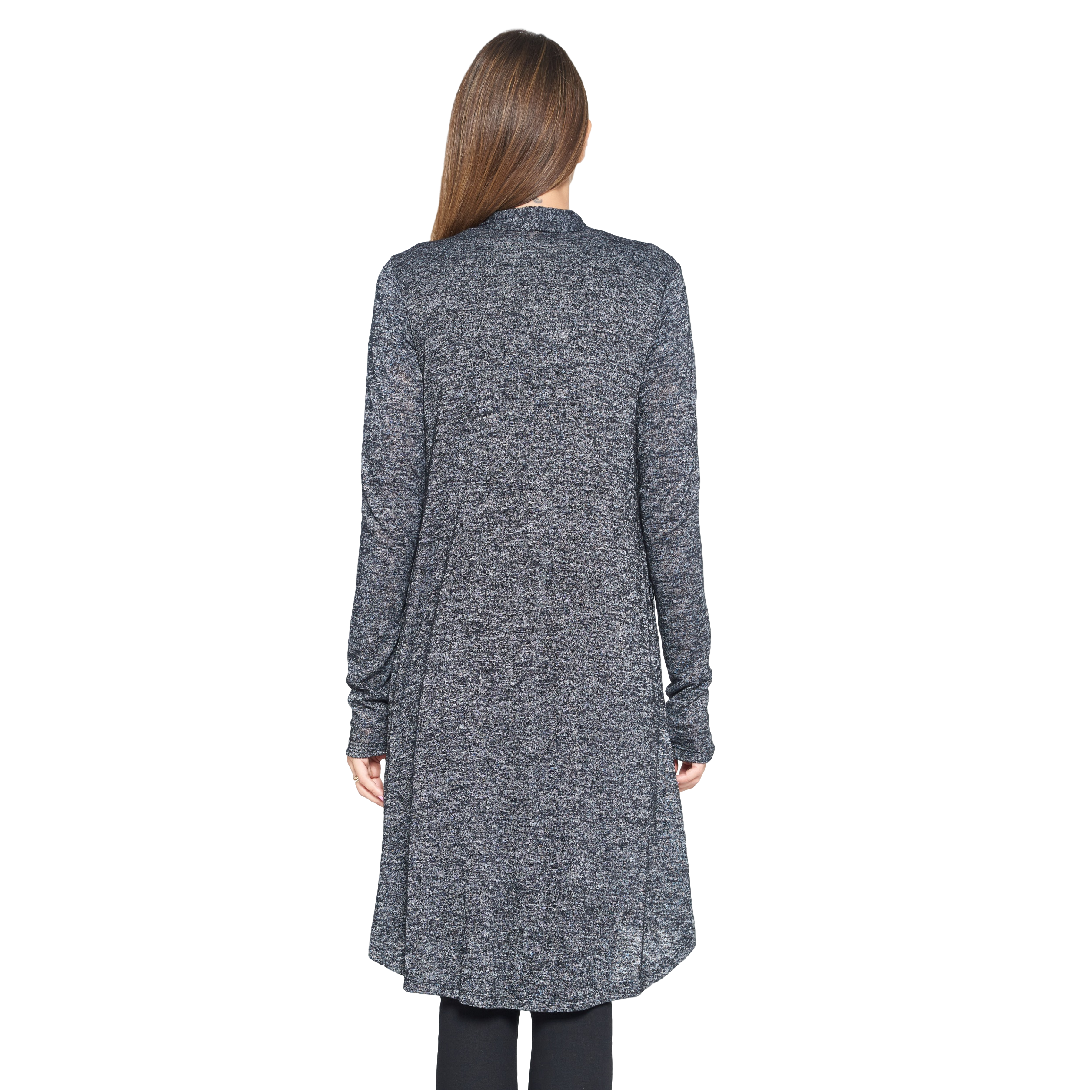 LKLUV - Wholesale Cardigan - Women's - Light Open Front Long Cardigan - Hi-Lo Hem3