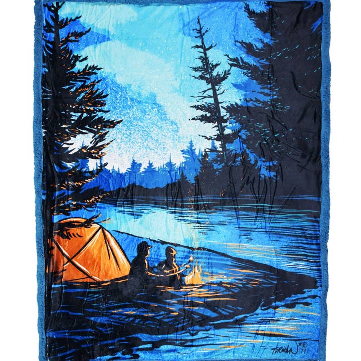 S'mores Sherpa Blanket for wholesale by Adam Turman Artwork Co