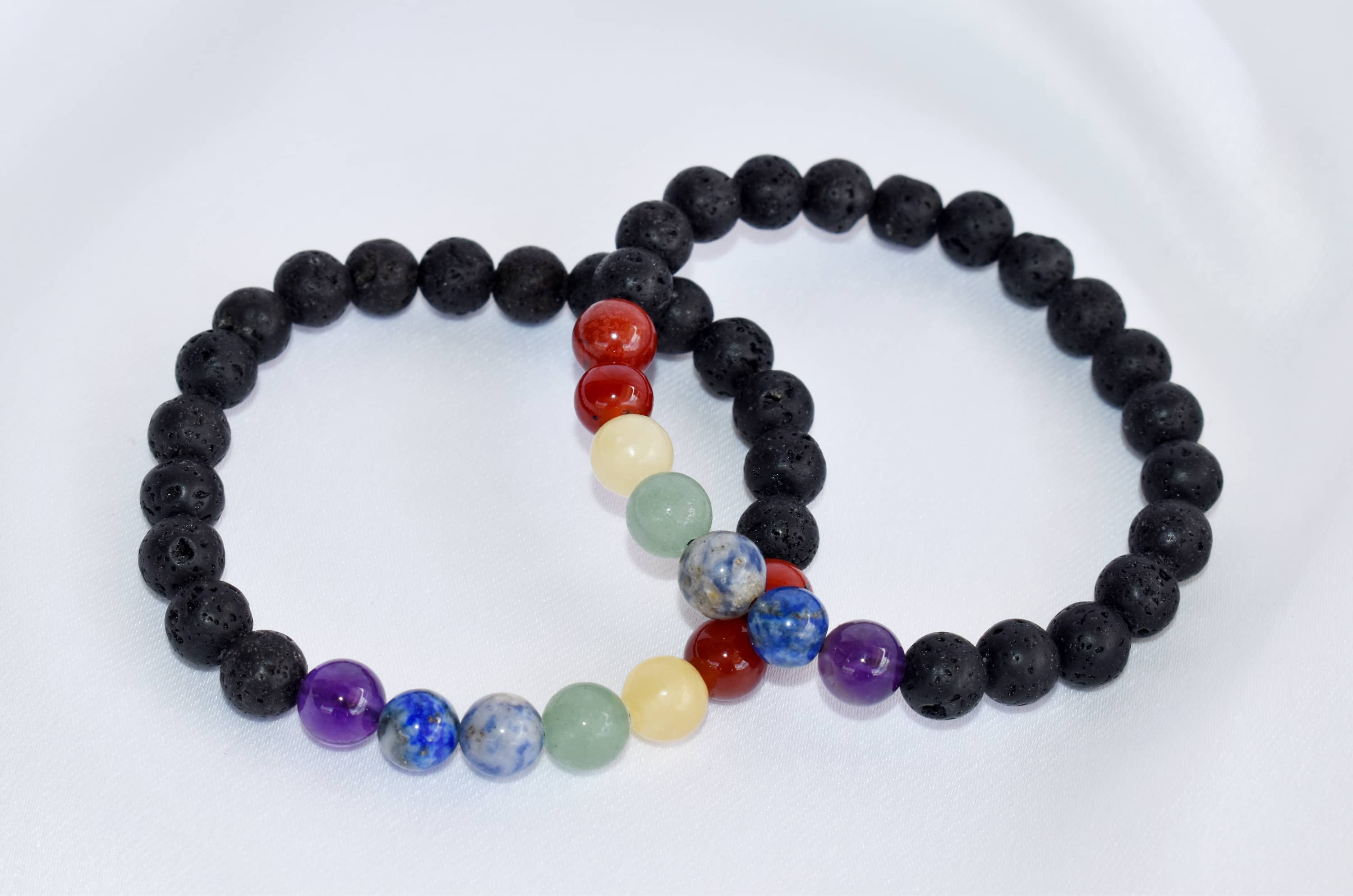 Soothing Crystals - Vente Bracelets d'aromathérapie - Diffuseur de lave | Lave avec 7 chakras | Bracelets d'aromathérapie7