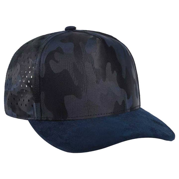 Cap Zone - Wholesale Baseball cap – Unisex - Camo 5 Panel Vegan Suede Brim Perforated Cap8