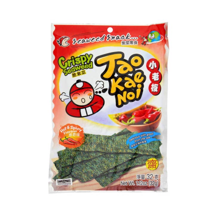 utoppa GmbH - Wholesale Chips - Tao Kae Noi Seaweed Snack Seasoned Spicy 32 g