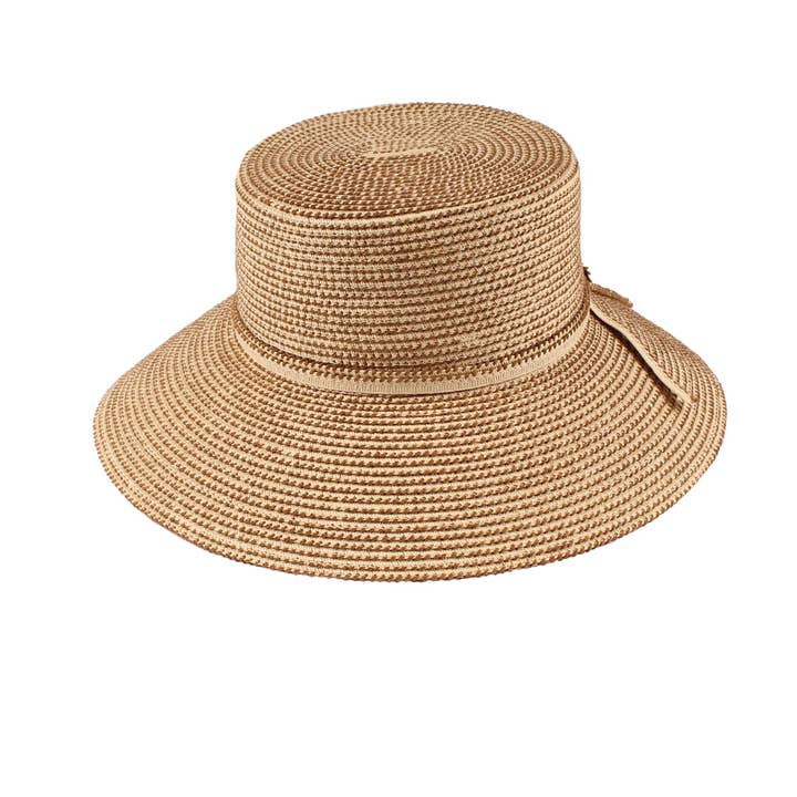 Jeanne Simmons Accessories - Wholesale Straw Hat - Women's - Paper Braid w/ Cotton Large Box Bucket 8260 Hat Spring4