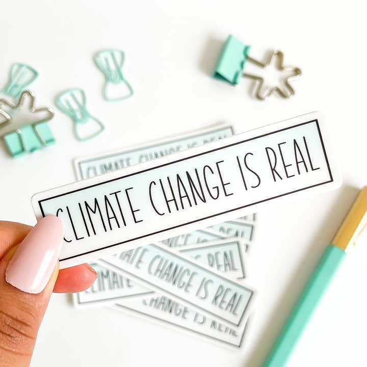 Klimaændringer er ægte klistermærke for engroshandel hos BambooByTundra