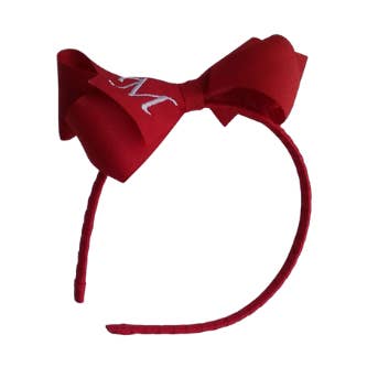 Monogram Bow On A Headband for wholesale by The Bow Hub