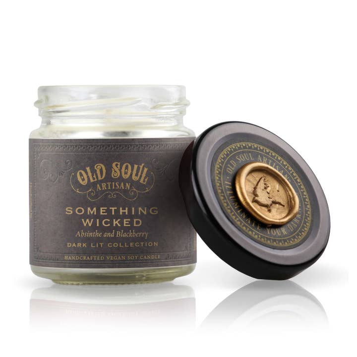 Old Soul Artisan – wholesale Jar/filled candle – Something Wicked - 4 Oz Candle - Shakespeare Inspired1