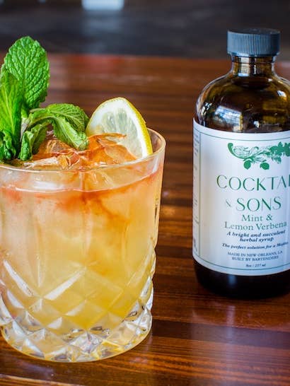 C&S Mint & Lemon Verbena Syrup (64oz) - 4-pack for wholesale by Cocktail & Sons