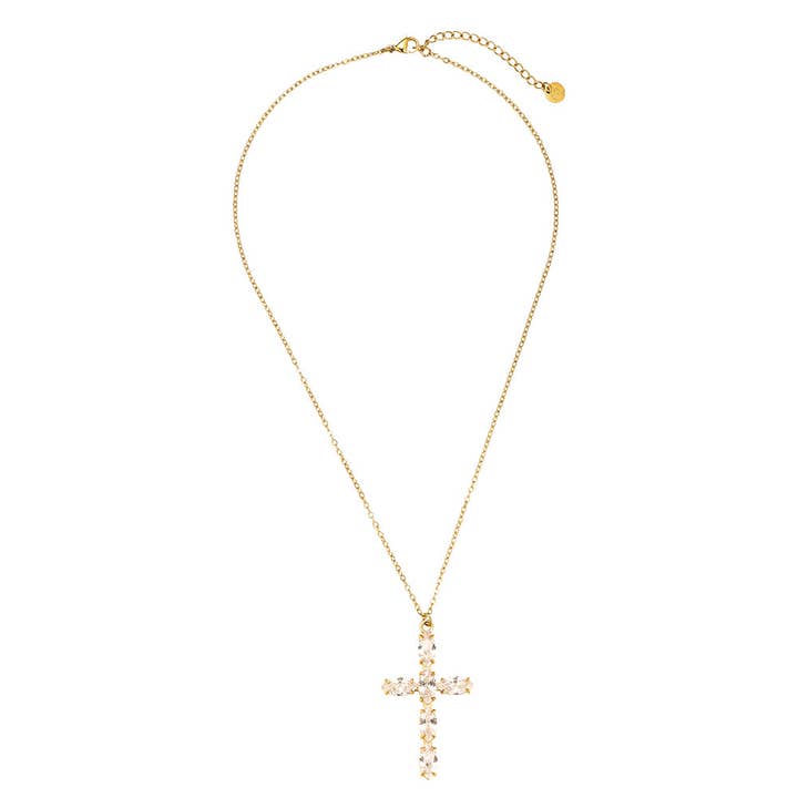 Statement Cross Halskette - 14K Vergoldet für den Großhandel von Risinpath