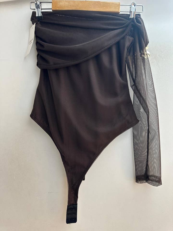 LORIANE - Wholesale Blouse - Women's - 7383 61142 Unlined tulle bodysuit5