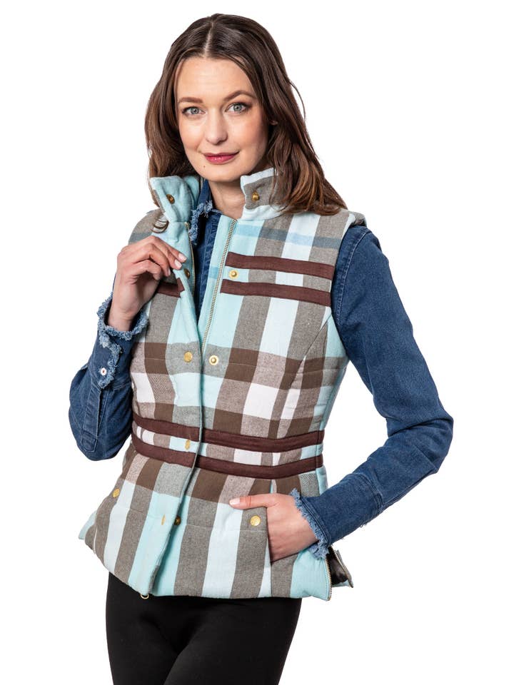 Dizzy-Lizzie - Wholesale Vest - Dames - Rosey Vest Geruite Flanel1
