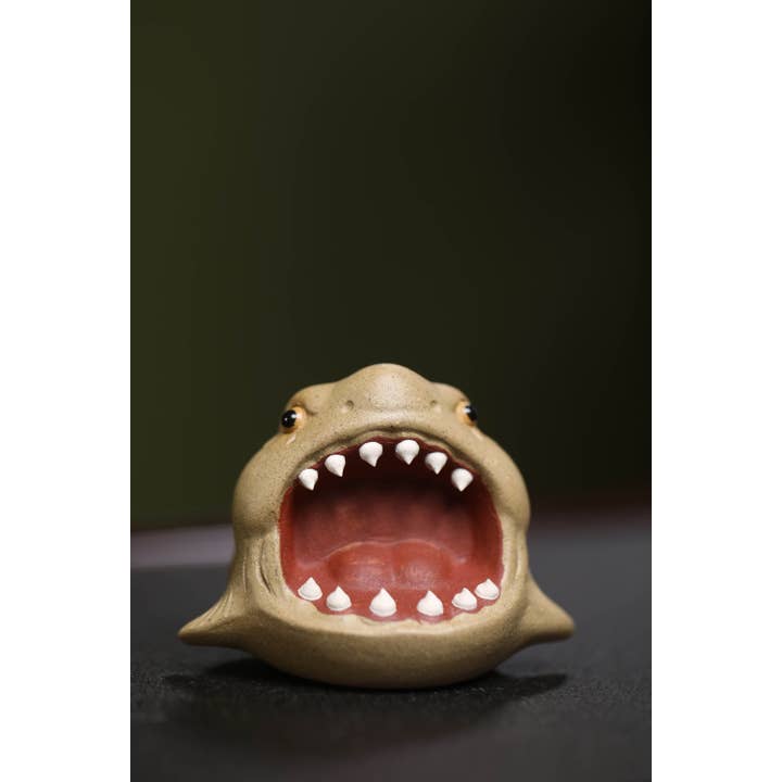 Gohobi (We cover U.S. import duties) - Vendita all'ingrosso Statuette decorative - Gohobi, decorazione da tè in ceramica fatta a mano in argilla YiXing, motivo: squalo20
