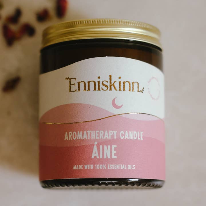 Vela de Aromaterapia Relajante - Rosa Petitgrain Mirto - Aine para venta al por mayor de Enniskinn - Handmade N.Irish Selfcare