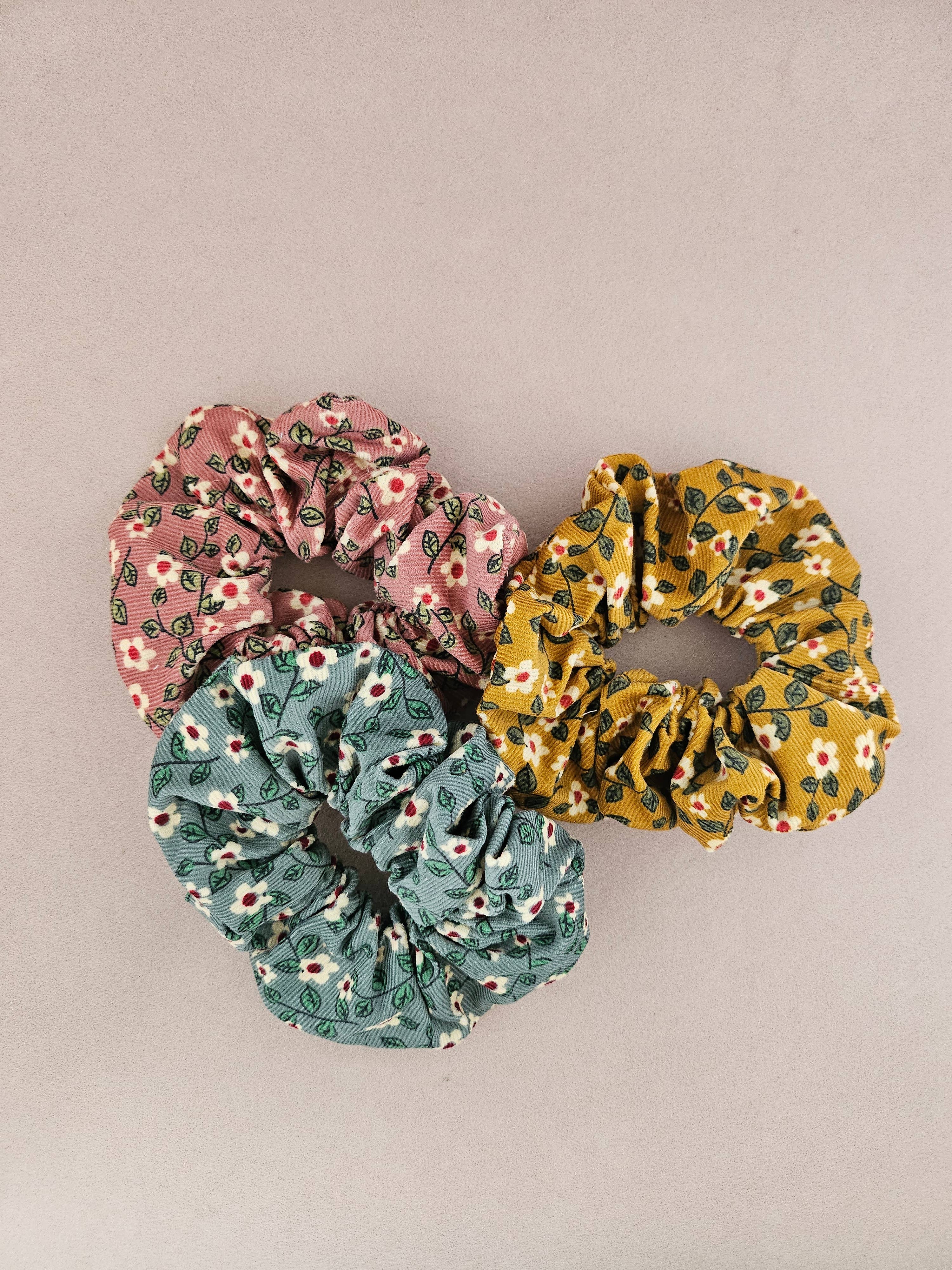 Royal marais – wholesale Myntväska - Dam – Chouchou hårsnodd i 100% bomull med blommönster eller leopardmönster13