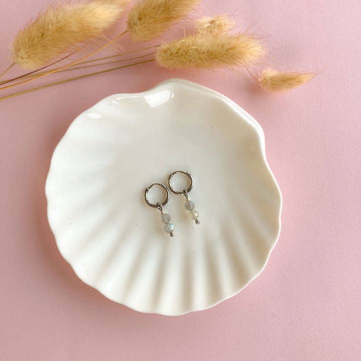 Små labradorit silverörhängen för wholesale av Mystic Jewelry