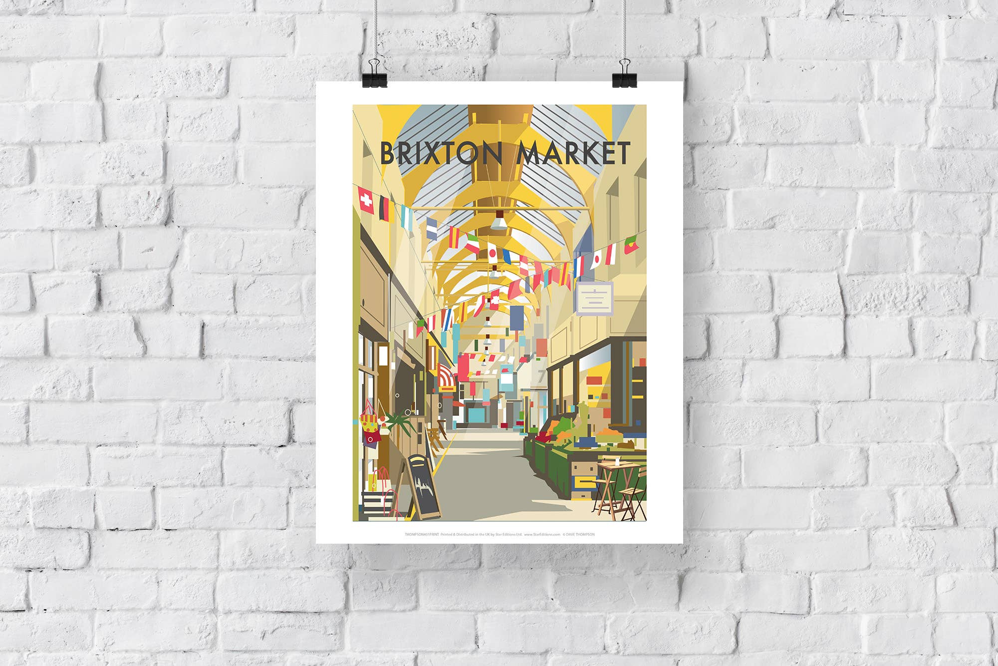 Star Editions – wholesale Art print – Brixton Market By Artist Dave Thompson - Premium Art Print2