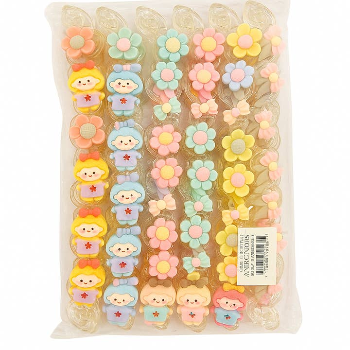 Majestic Wholesale - Wholesale Hair clip – Child - Kids Flower & Girl Hair Clips Set – 12ct