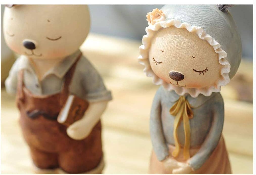 Vagabond Vintage - Wholesale Decorative Figurine - Resin Bunny Couple Coin Banks3