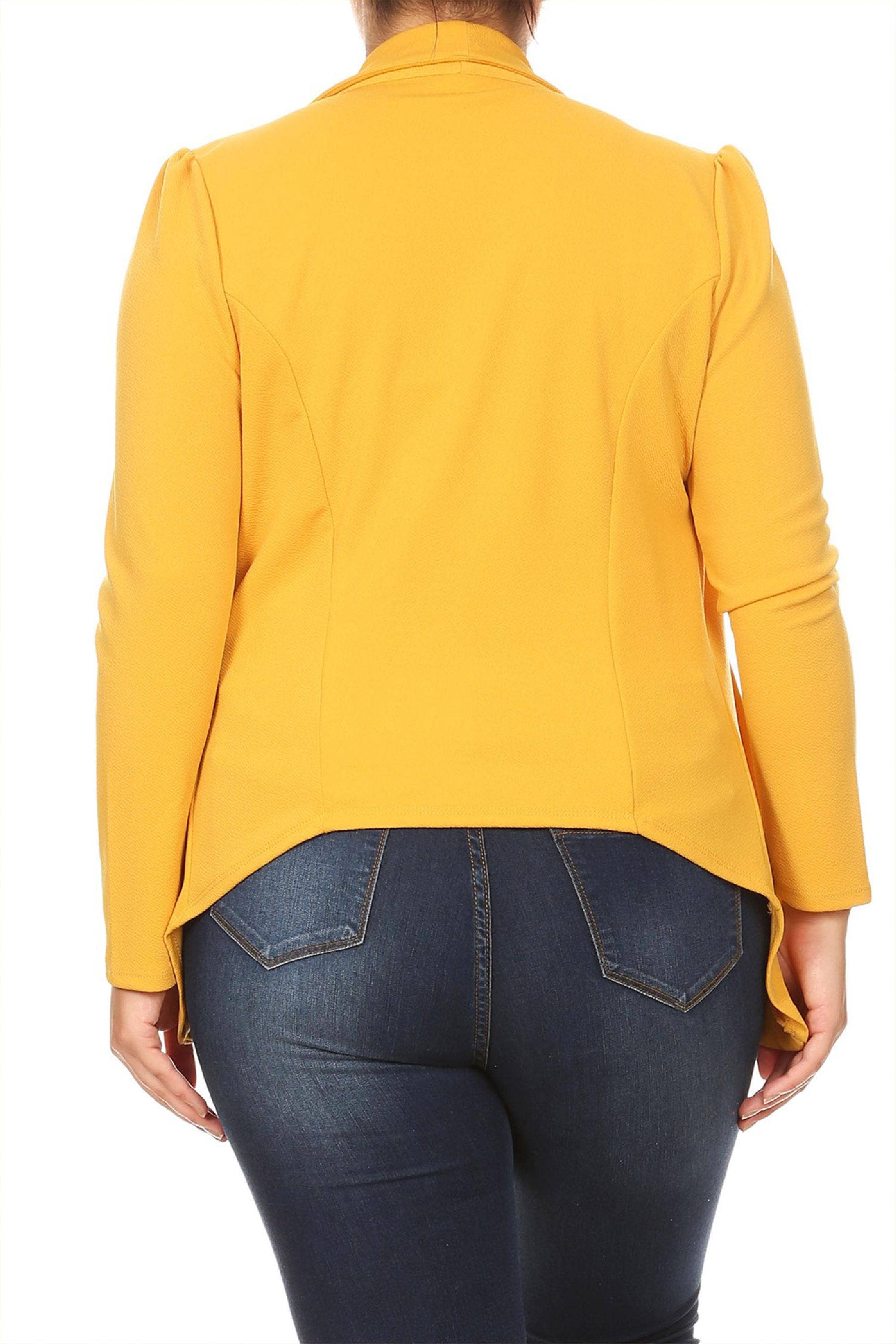 MOA COLLECTION – Blazer - Mulher por atacado – Jaqueta feminina sólida de mangas compridas para escritório15