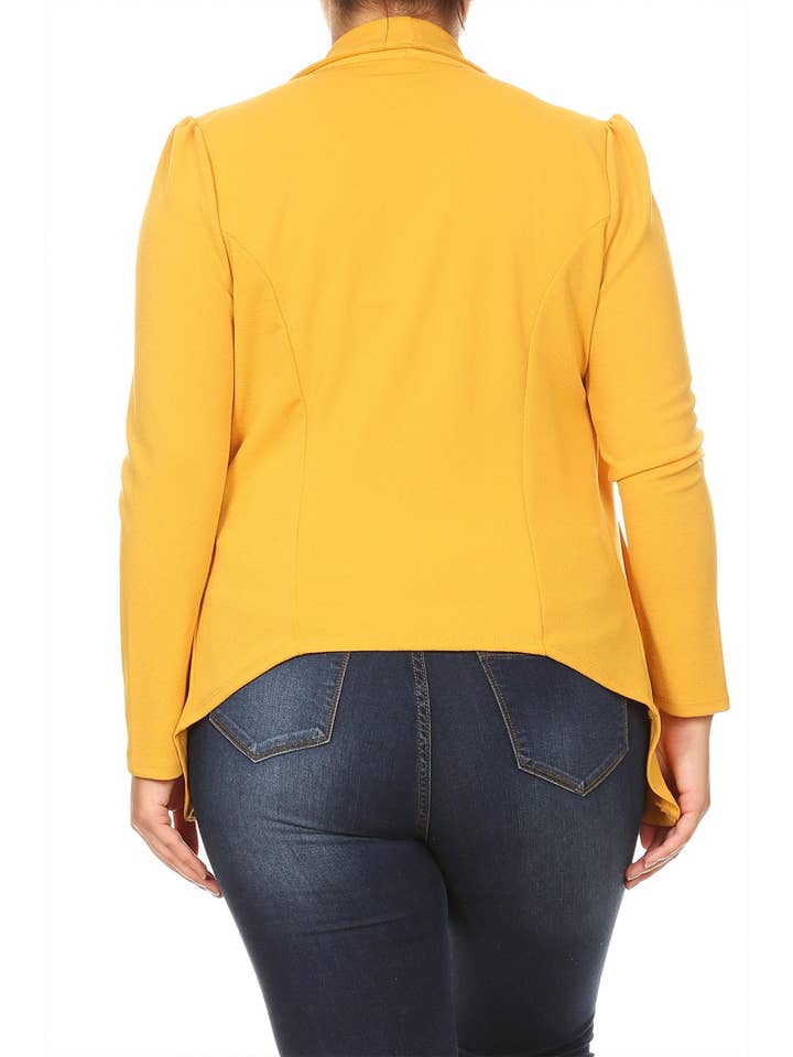 MOA COLLECTION – Blazer - Mulher por atacado – Jaqueta feminina sólida de mangas compridas para escritório15