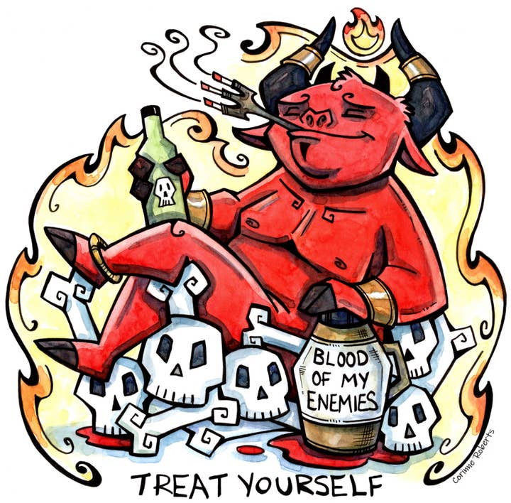 Sticker - Treat Yourself for wholesale by Corinne Roberts Illustration